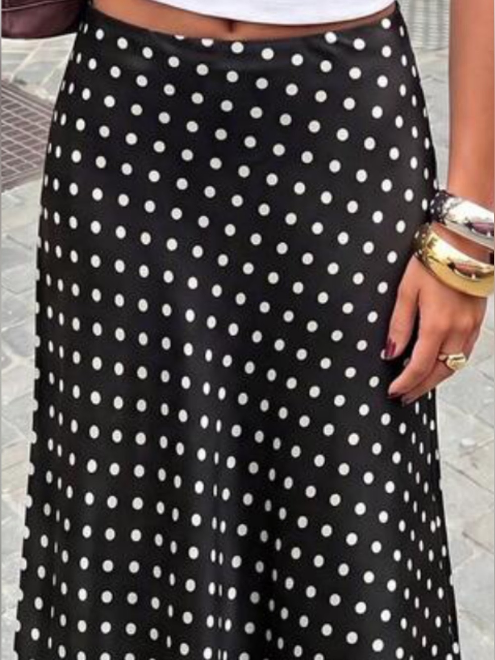 J.Crew Polka Dot Preppy Midi Skirt Size M